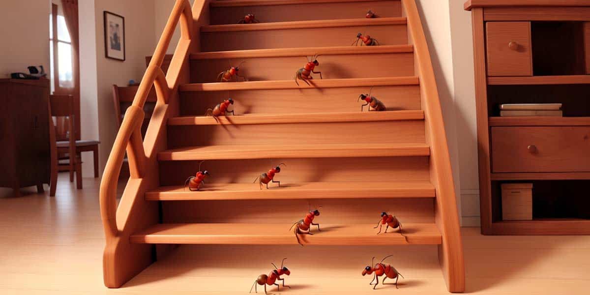 Ants in the House Climbing Up the Stairs