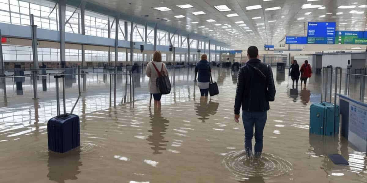 Dream of Walking in a Flooded Airport