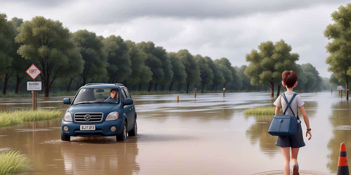 Dreaming of Crossing a Flooded Road and Experiencing a Sudden Change in Weather