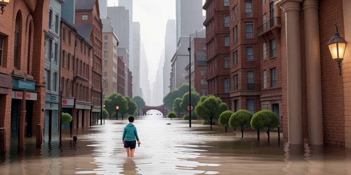 Walking in a Flooded City