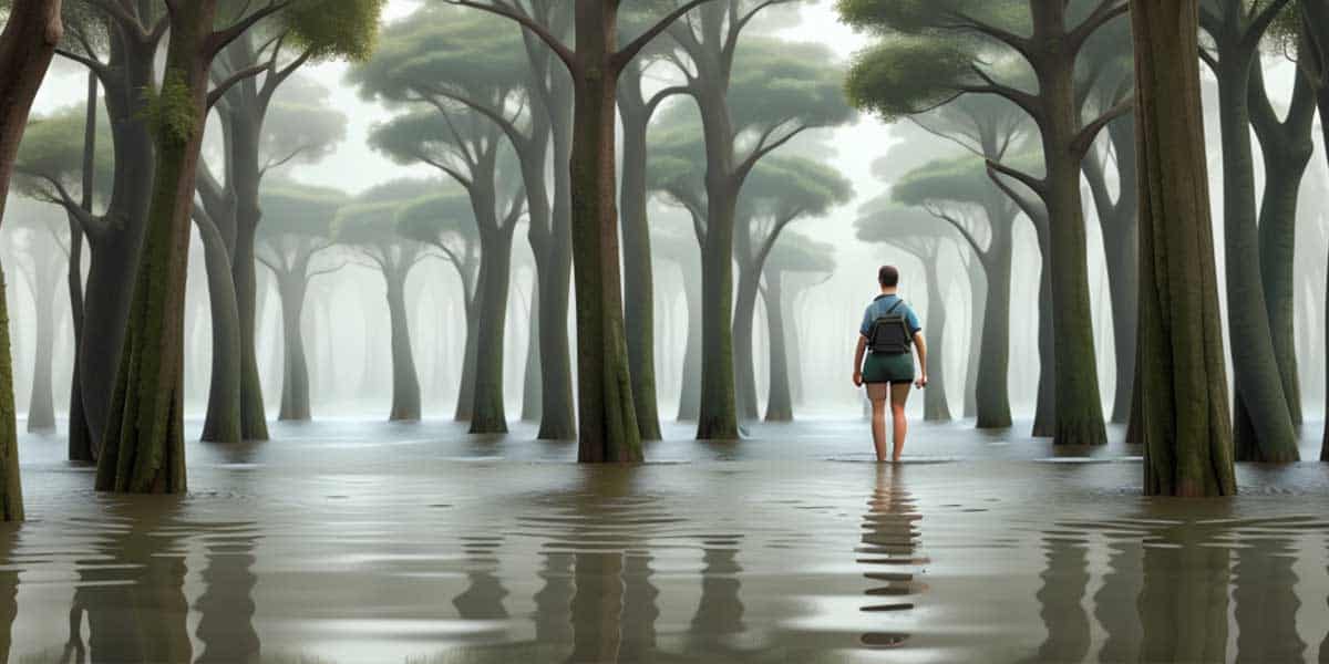 Walking in a Flooded Forest