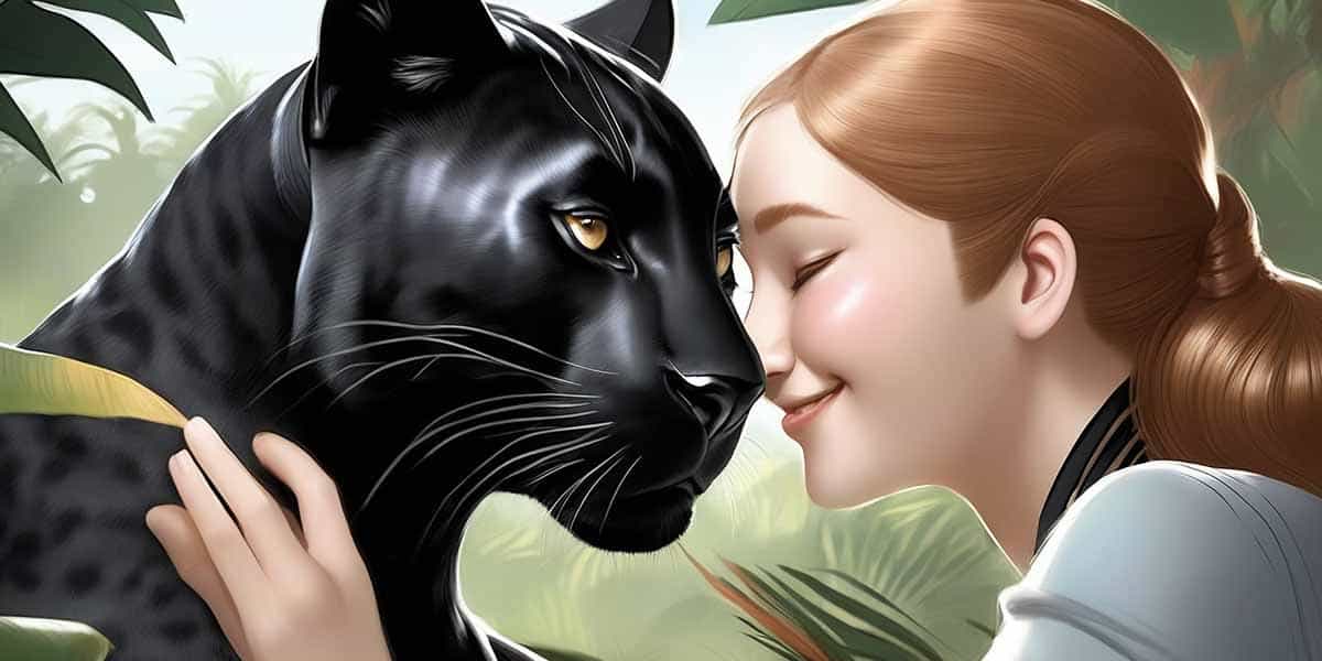 Friendly Black Panther's Affectionate Rub