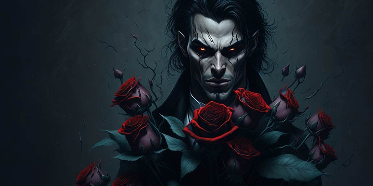 Vampire Gives a Bunch of Roses 