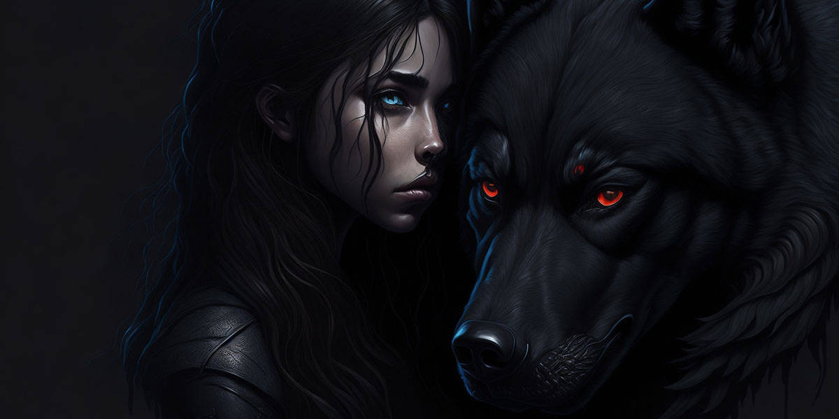 Taming a Black Wolf with Red Eyes