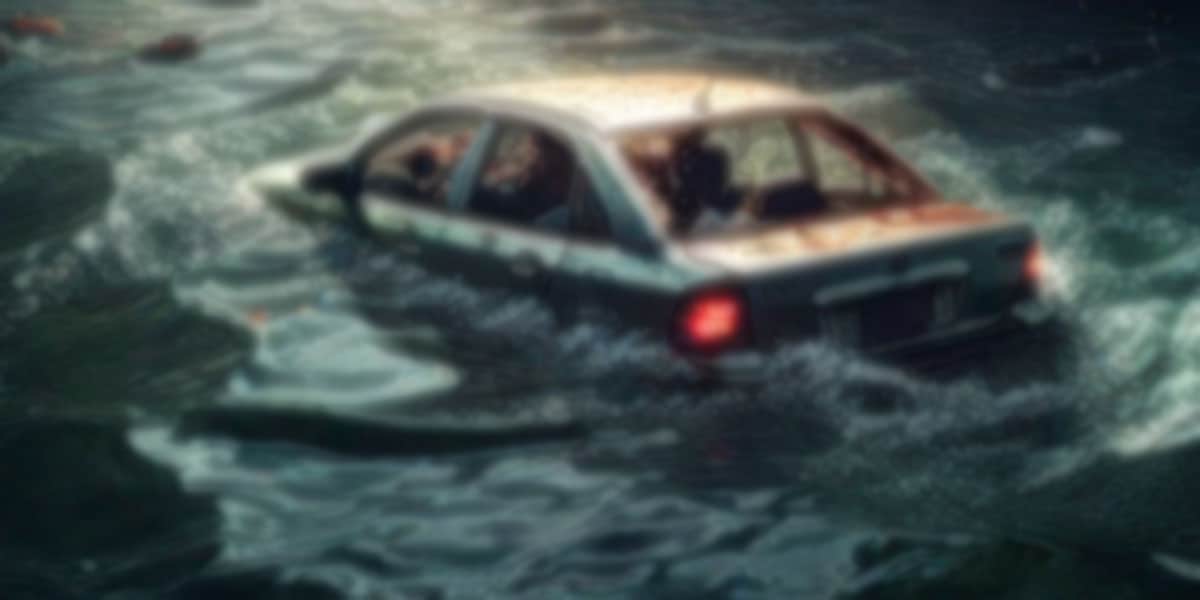 Escaping a Sinking Car with Limited Visibility