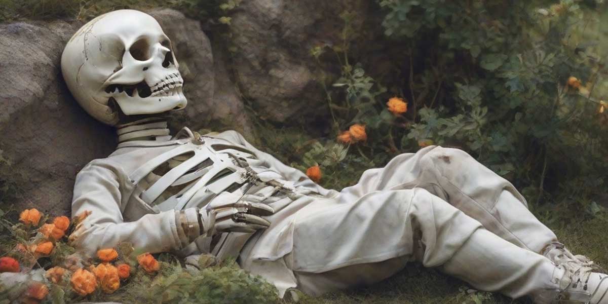 Dead Person Relaxing in a Comfortable Posture