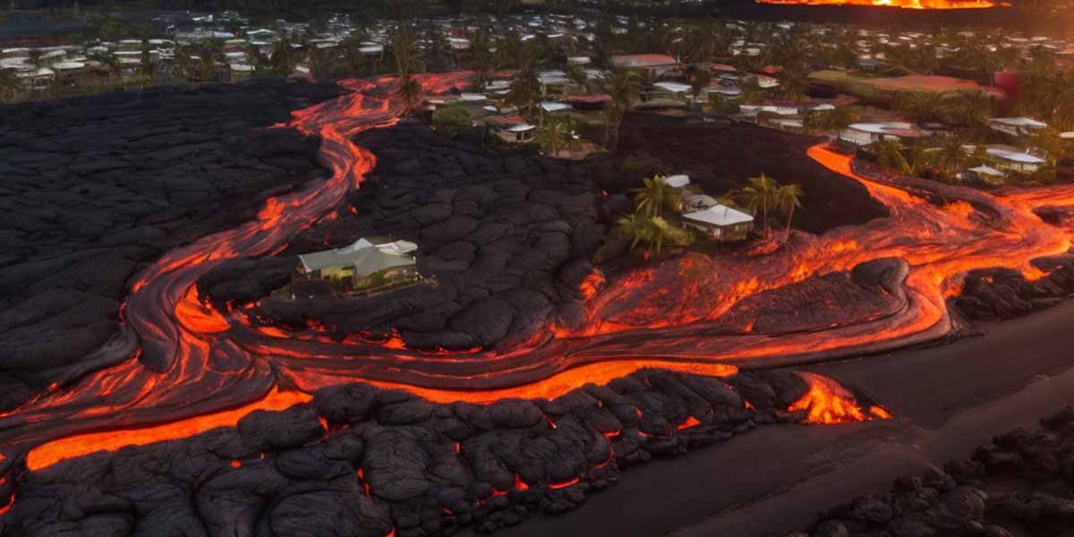 Dream of Lava Covering an Entire Neighborhood