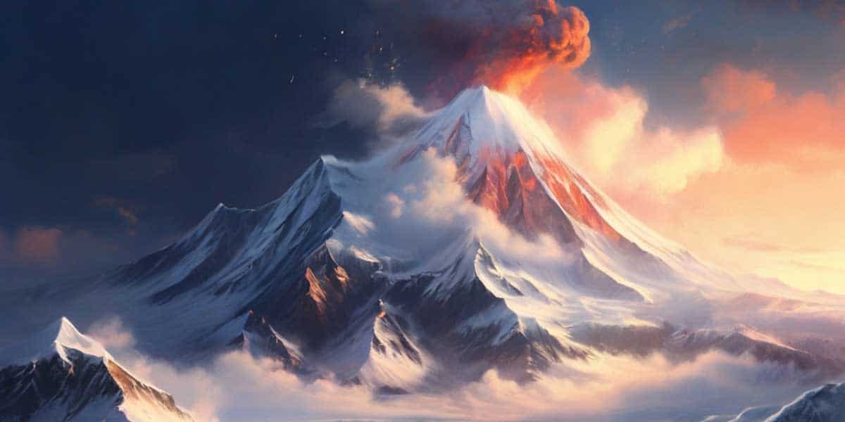 Dream of a Snowy Volcano
